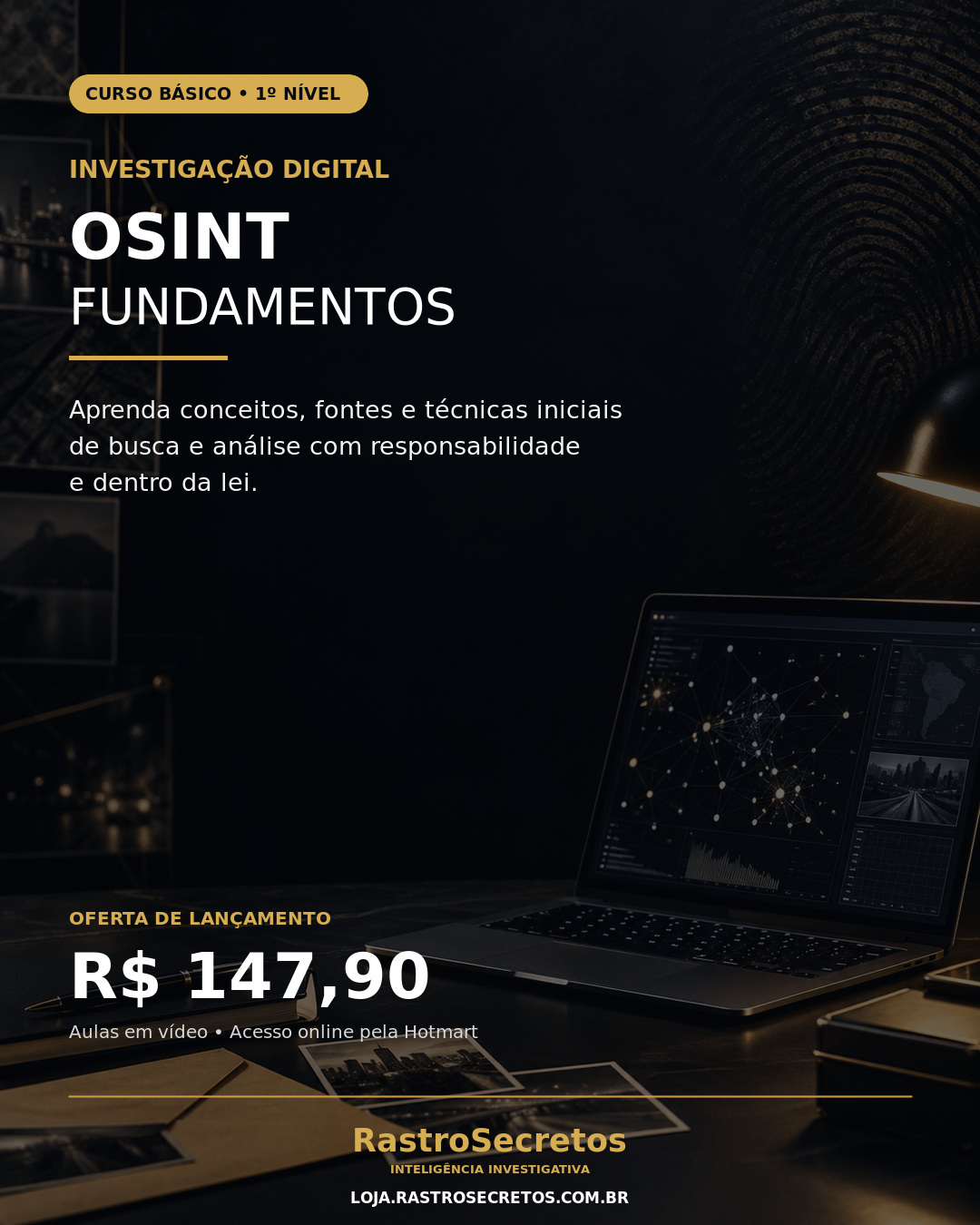 Capa do curso Fundamentos da Investigação Digital